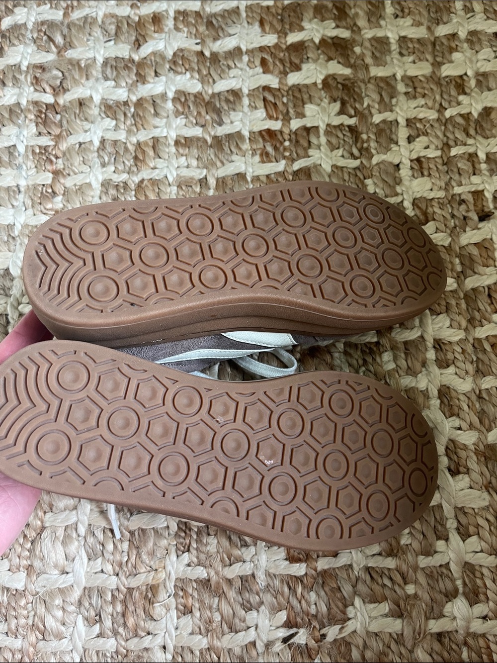 Steve Madden Taupe Suede Low-Top Sneakers with White Accents - Picture 5 of 5